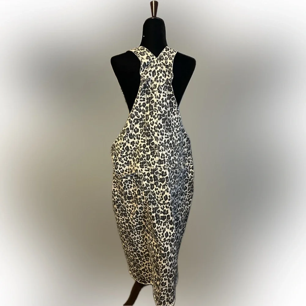 Nuggles Denim Leopard Print Overall Dress size XXL - Picture 6 of 16